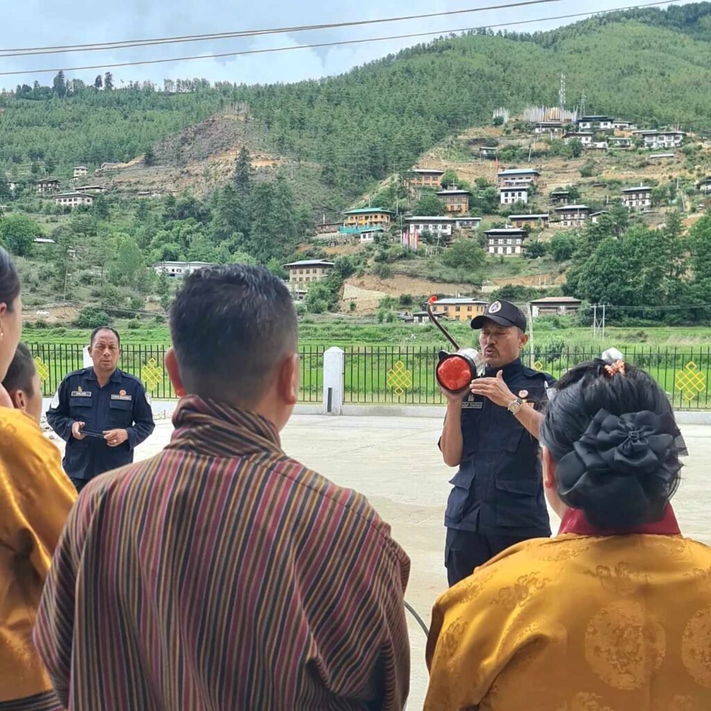 Enhancing Safety Together: Hotel Kaachi Grand Collaborates with Royal Bhutan Police for a Fire and Safety Event