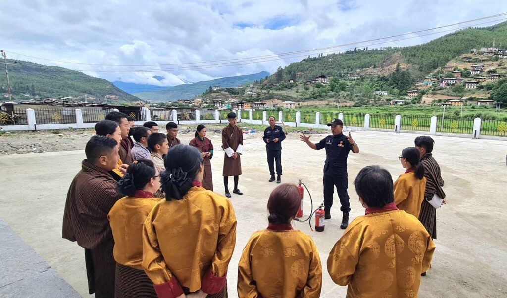 Enhancing Safety Together: Hotel Kaachi Grand Collaborates with Royal Bhutan Police for a Fire and Safety Event