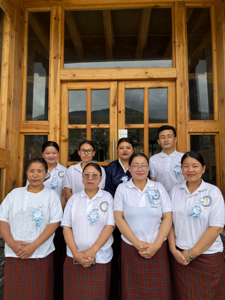 Hotel Kaachi Grand housekeeping team smiling together during Housekeeping Week celebrations in Paro